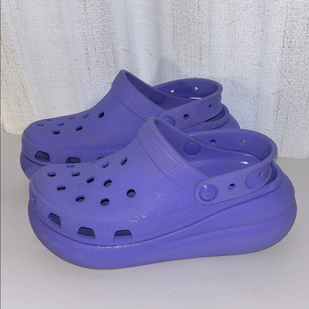 EUC Crocs Unisex Cutie Crush Platform‎ Clogs Digital Violet Men’s 4 Women’s 6
